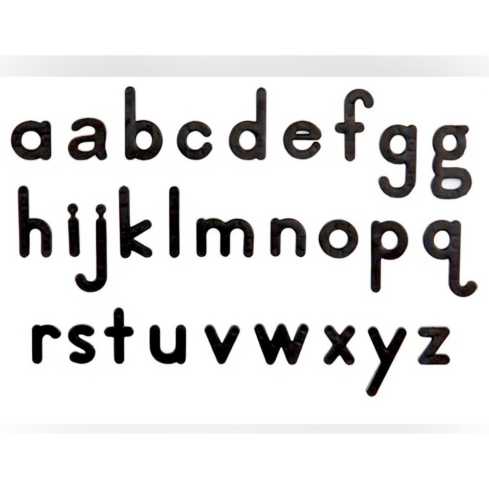 Really Good Stuff EZread Black Plastic Magnetic Letters Lowercase Set of 80